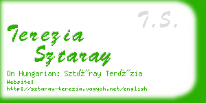 terezia sztaray business card